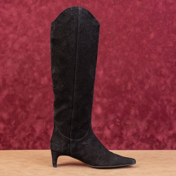 Staud Women Wally Tall Black Suede Leather Dressy Knee Boots size 6 EUR36 - Picture 10 of 10